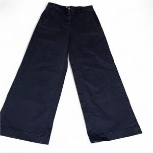 Everlane Wide Leg High Rise Cropped Denim Womens 2 Black Jeans Cotton